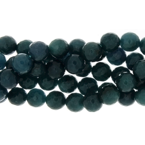 DYED ROUND FACETED 10 MM STRAND