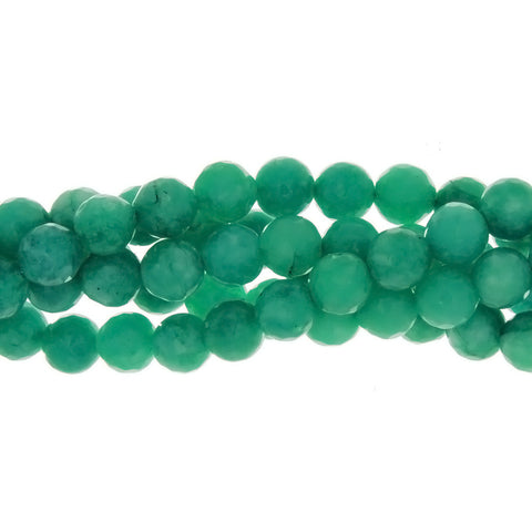 DYED ROUND FACETED 8 MM STRAND