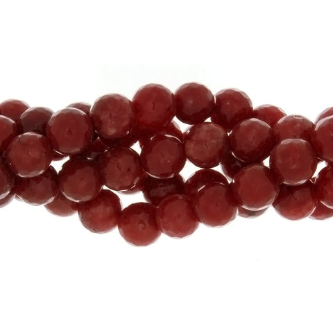 DYED ROUND FACETED 10 MM STRAND