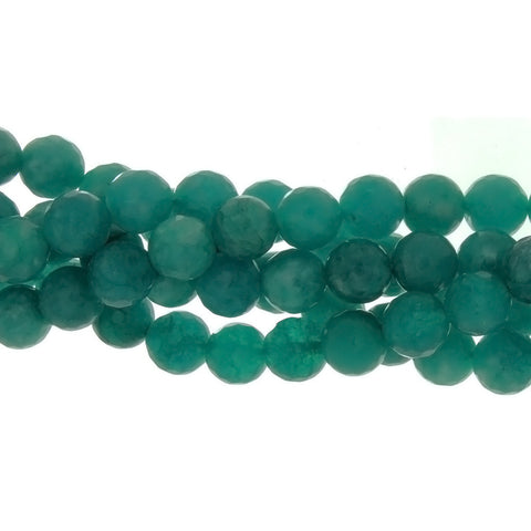 DYED ROUND FACETED 10 MM STRAND