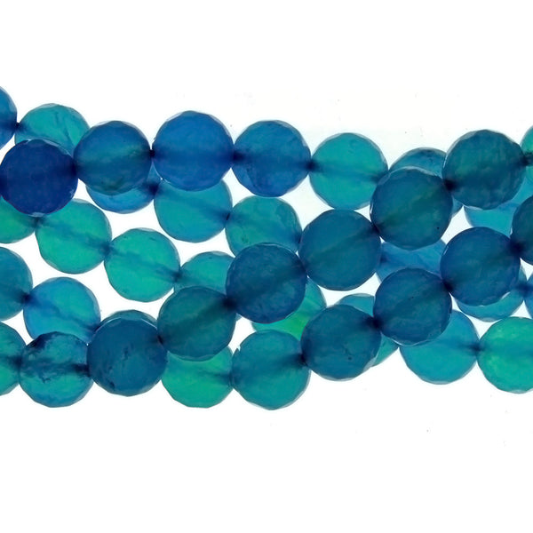 DYED ROUND FACETED 10 MM STRAND