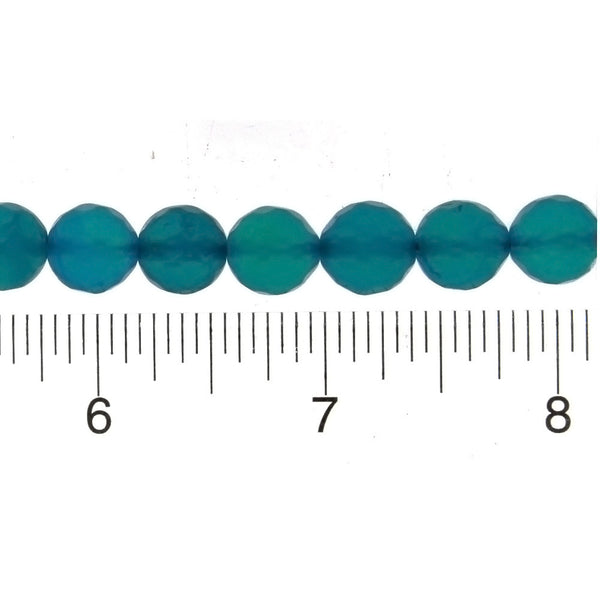 DYED ROUND FACETED 10 MM STRAND