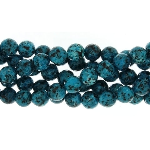 DYED ROUND FACETED 8 MM STRAND