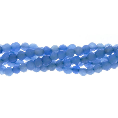 DYED ROUND FACETED 4 MM STRAND