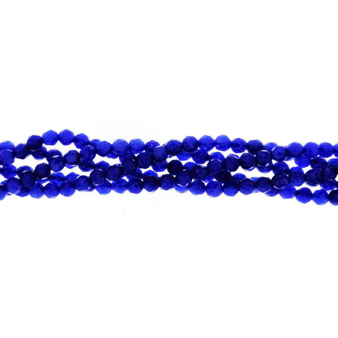 DYED ROUND FACETED 4 MM STRAND