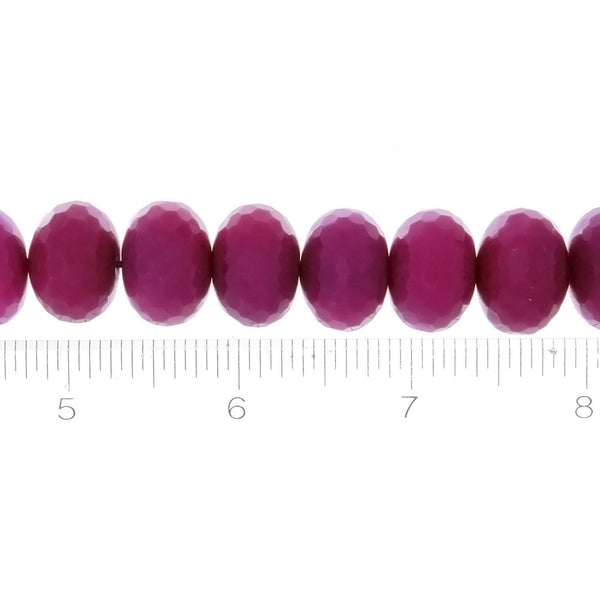 DYED RONDELLE FACETED 12 X 18 MM STRAND