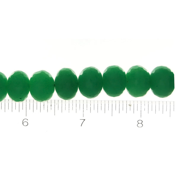DYED RONDELLE FACETED 10 X 14 MM STRAND