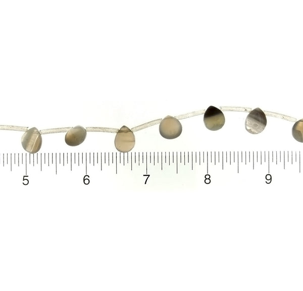 NATURAL TEARDROP 9 X 11 MM STRAND