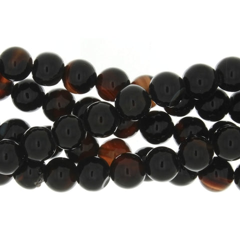 BLACK ROUND 10 MM STRAND
