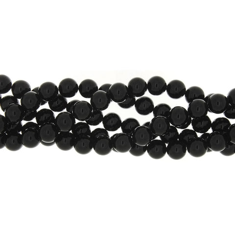BLACK ROUND 10 MM STRAND