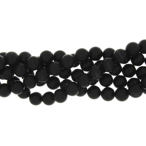 BLACK ROUND 12 MM STRAND