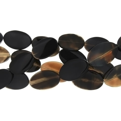 BLACK OVAL 18 X 29 MM STRAND