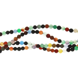 DYED MULTICOLOR ROUND 3 MM STRAND