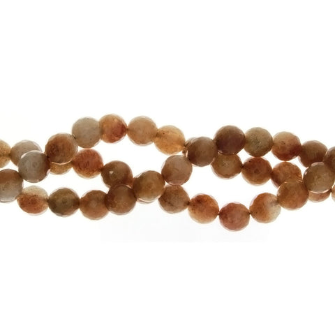 DYED ROUND FACETED 10 MM STRAND