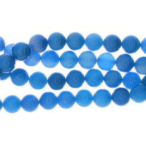 DYED BLUE ROUND 8 MM STRAND