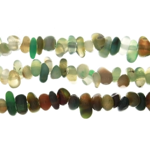 DYED GREEN PEBBLE 5 MM STRAND