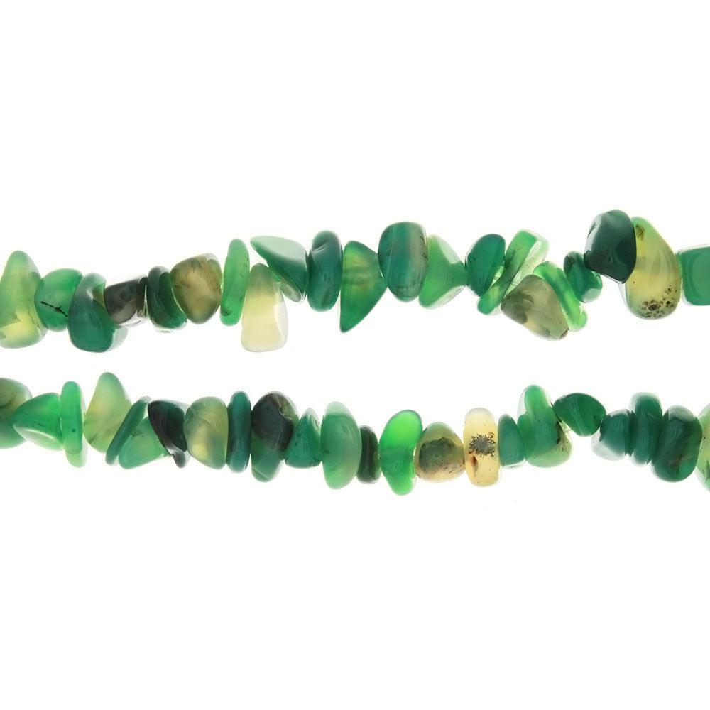 DYED GREEN CHIP STRAND