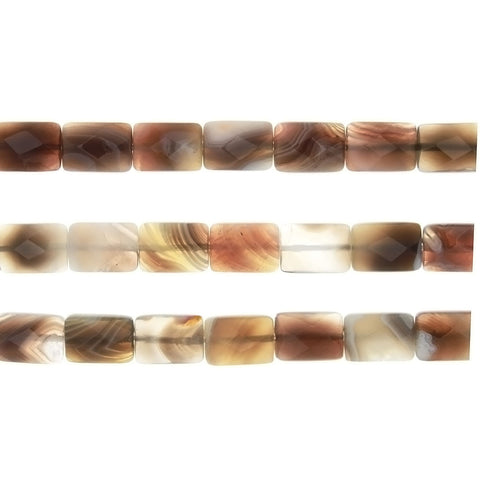 BOTSWANA GRAY RECTANGLE FACETED 10 X 14 MM STRAND