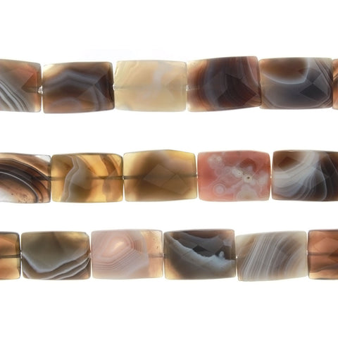 BOTSWANA GRAY RECTANGLE FACETED 18 X 26 MM STRAND