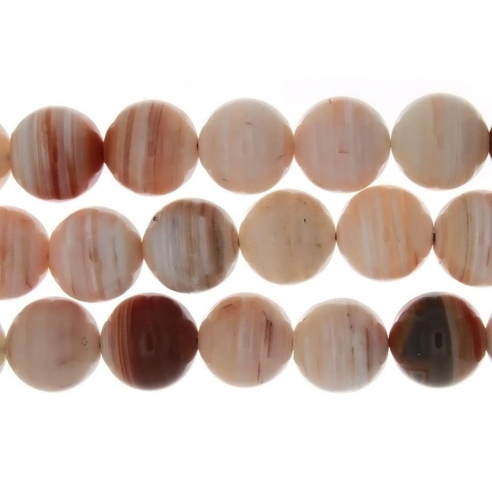 BOTSWANA PEACH ROUND 15 MM STRAND