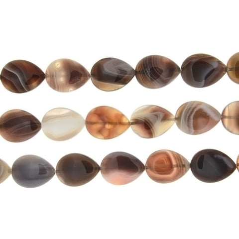 BOTSWANA GRAY TEARDROP 15 X 20 MM STRAND