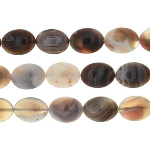 BOTSWANA GRAY OVAL 15 X 20 MM STRAND