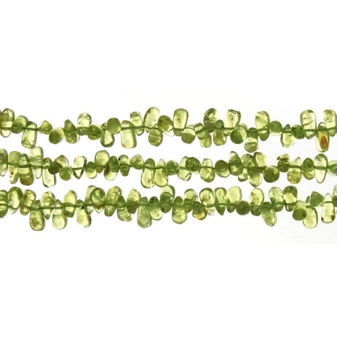 PERIDOT DROPLET 4 X 6 MM STRAND