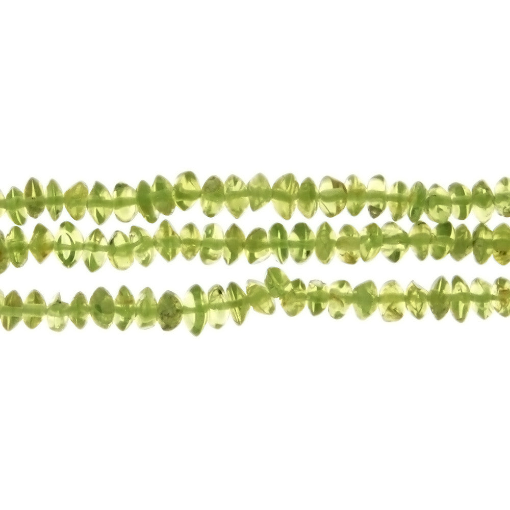 PERIDOT SAUCER 2 X 4 MM STRAND