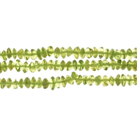 PERIDOT SAUCER 2 X 4 MM STRAND