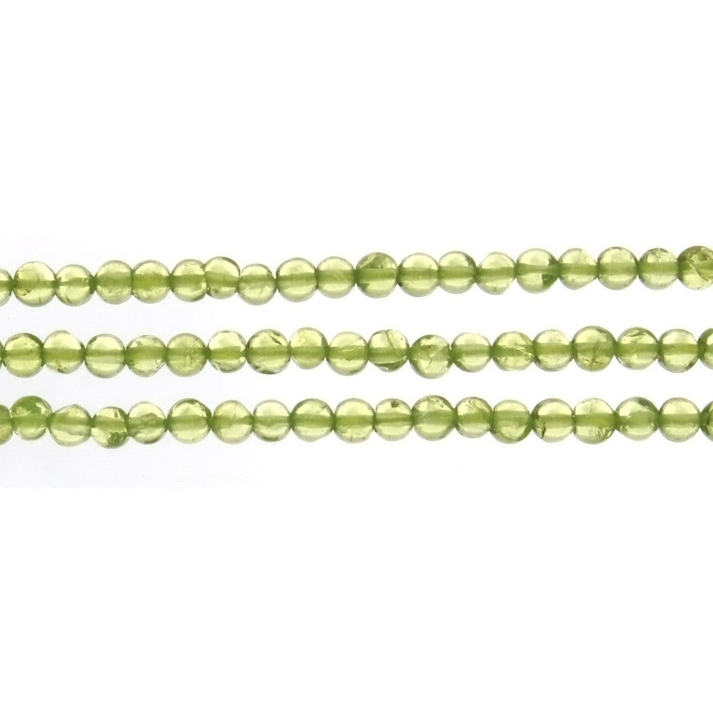 PERIDOT ROUND 4 MM STRAND