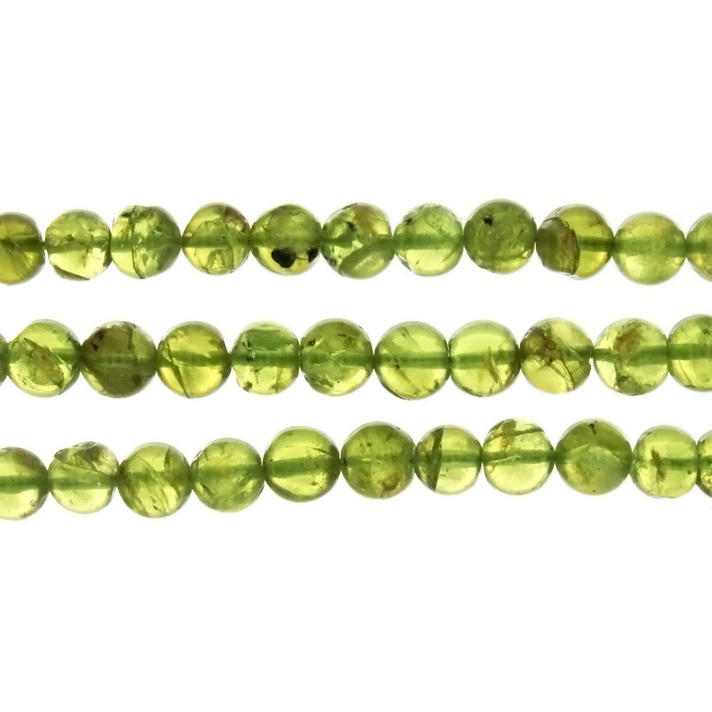 PERIDOT ROUND 6 MM STRAND