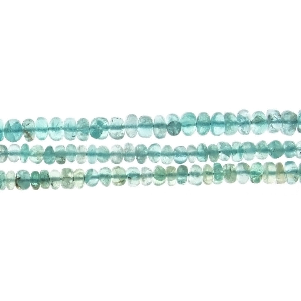 APATITE AQUA RONDELLE 2 X 4 MM STRAND
