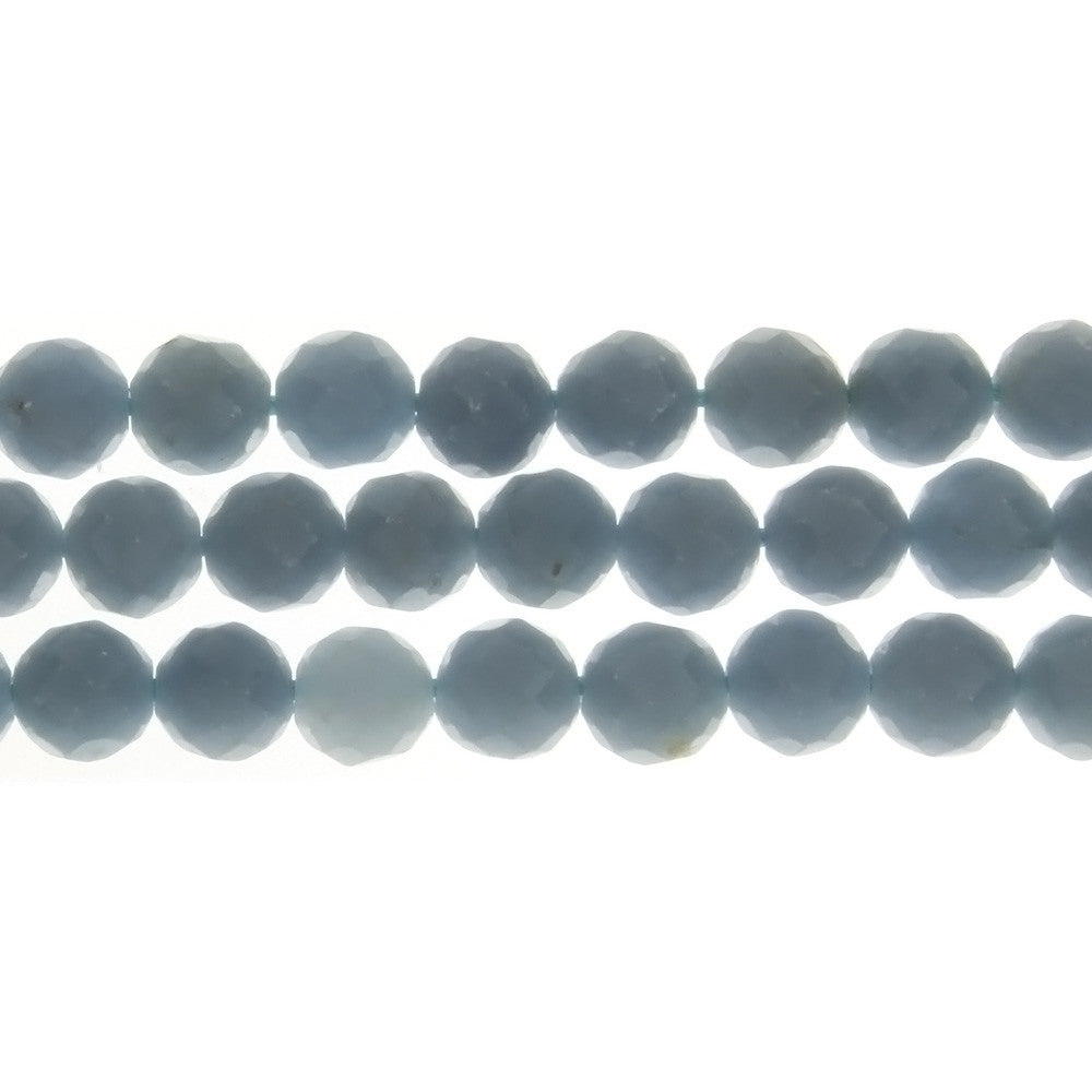 ANGELITE ROUND FACETED 8 MM STRAND