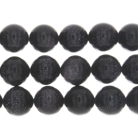 GOLDSTONE BLUE ROUND 12 MM STRAND