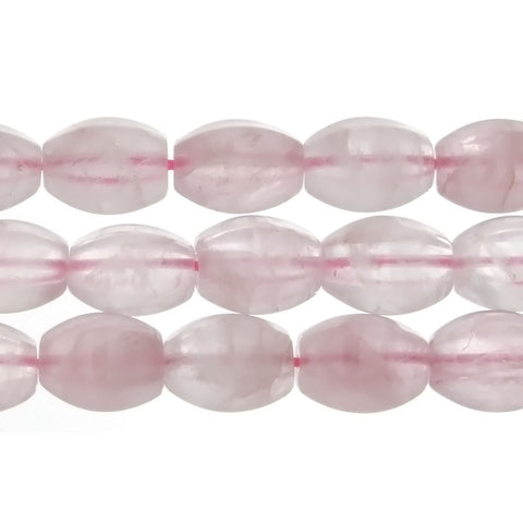 QUARTZ ROSE MELON ETCHED 9 X 14 MM STRAND