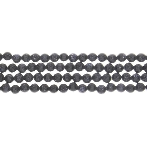 GOLDSTONE BLUE ROUND 3 MM STRAND