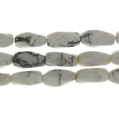 HOWLITE WHITE TWIST 7 X 15 MM STRAND