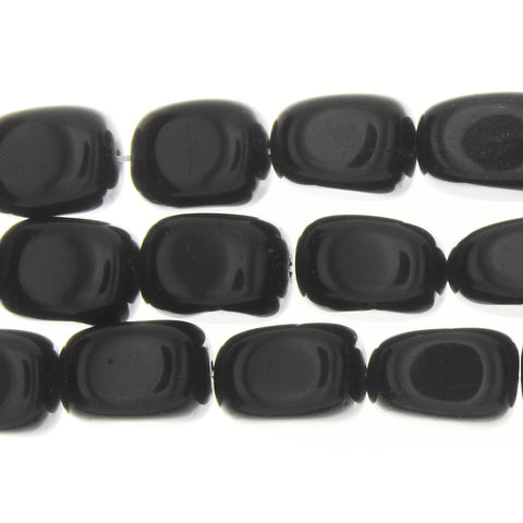 ONYX BLACK NUGGET FACETED STRAND