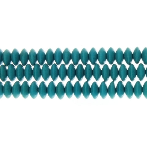 TURQUOISE MAGNESITE SAUCER 4 X 8 MM STRAND