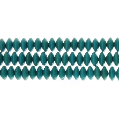 TURQUOISE MAGNESITE SAUCER 4 X 8 MM STRAND
