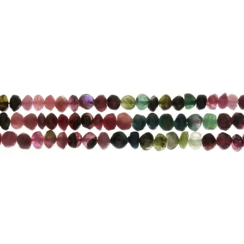TOURMALINE WATERMELON RONDELLE 3 X 5 MM STRAND