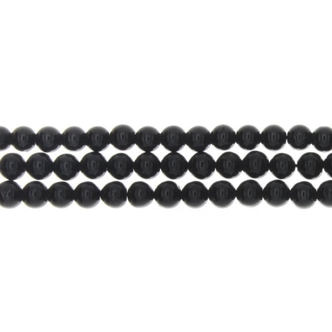 TOURMALINE BLACK ROUND 5 MM STRAND