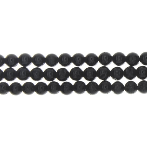 TOURMALINE BLACK ROUND 5.5 MM STRAND