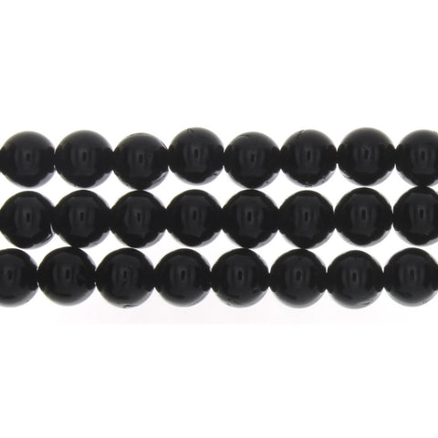 TOURMALINE BLACK ROUND 9 MM STRAND