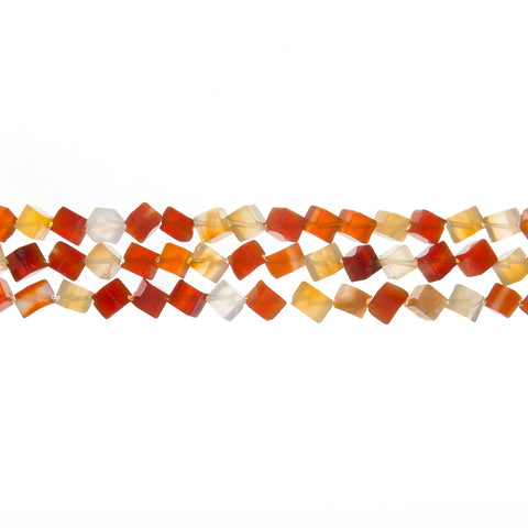 CARNELIAN DICE 6MM STRAND
