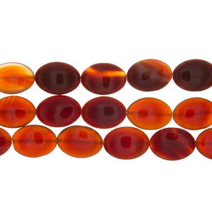 CARNELIAN OVAL 18 X 25 MM STRAND