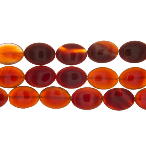 CARNELIAN OVAL 18 X 25 MM STRAND