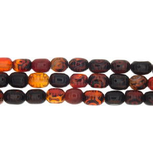 CARNELIAN BARREL 15MM x 18MM STRAND