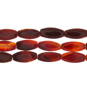 CARNELIAN OVAL 15MM X 33MM STRAND