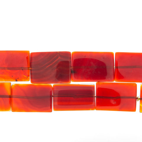 CARNELIAN RECTANGLES 26x42MM STRAND